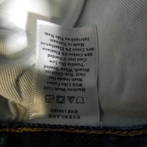 EVERLANE Relaxed Straight Fit Womens Jeans Medium Wash Size 27 Regula90's - Picture 4 of 7